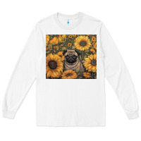 White pug Long Sleeve Tee - Unal Design