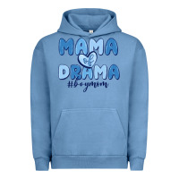 Pigment Pebble Blue mama of drama boy mom Urban Hoodie - MaliasSmallBusiness