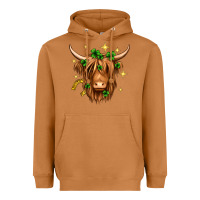 St. Patrick's Day Highland Cow Heavyweight Hoodie | Teevron