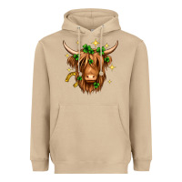 Mushroom St. Patrick's Day Highland Cow Heavyweight Hoodie - Neo Western
