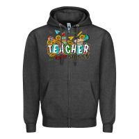 Charcoal Heather western teacher squad Zipper Hoodie - texasbilliewilder
