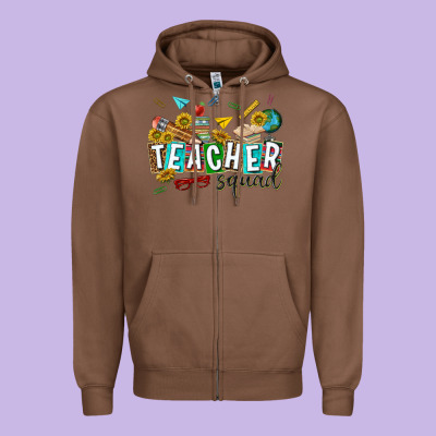 Zipper Hoodie western teacher squad