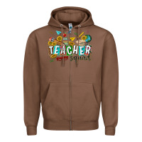 Chestnut western teacher squad Zipper Hoodie - texasbilliewilder