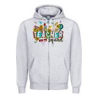 Heather Grey western teacher squad Zipper Hoodie - texasbilliewilder