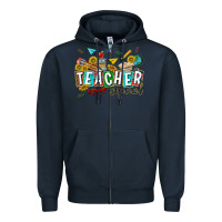 Navy western teacher squad Zipper Hoodie - texasbilliewilder