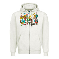 Oatmeal Heather western teacher squad Zipper Hoodie - texasbilliewilder