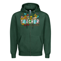 Sports Green western teacher squad Zipper Hoodie - texasbilliewilder