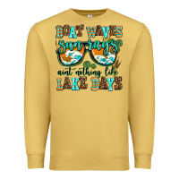 Antique Gold boat waves sun rays aint nothing like lake days Premium Sweatshirt - AdoDesignShop