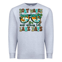 Heather Grey boat waves sun rays aint nothing like lake days Premium Sweatshirt - AdoDesignShop