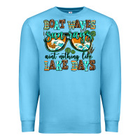 Ocean Blue boat waves sun rays aint nothing like lake days Premium Sweatshirt - AdoDesignShop