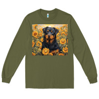 Army Green rotweiler Long Sleeve Tee - Unal Design