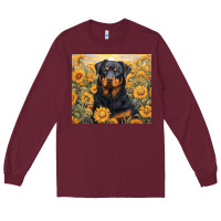 Burgundy rotweiler Long Sleeve Tee - Unal Design