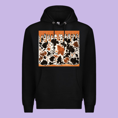 Cowhide Dripping Glitter Tumbler Premium Hoodie Designed By Jasminsmagicworld