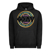 Pigment Black be still and know Urban Hoodie - MaliasSmallBusiness