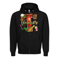 Black western teacher Zipper Hoodie - texasbilliewilder