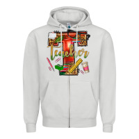 Dove Grey western teacher Zipper Hoodie - texasbilliewilder