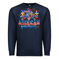Navy American truck gnomes Premium Sweatshirt - AdoDesignShop