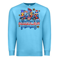 Ocean Blue American truck gnomes Premium Sweatshirt - AdoDesignShop