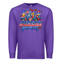 Purple American truck gnomes Premium Sweatshirt - AdoDesignShop