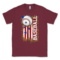 Burgundy baseball american flag Classic Tee - texasbilliewilder