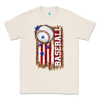 Natural baseball american flag Classic Tee - texasbilliewilder