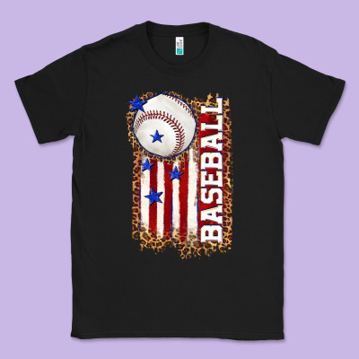 Classic Tee baseball american flag
