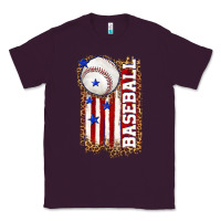 Plum baseball american flag Classic Tee - texasbilliewilder