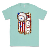 Seafoam baseball american flag Classic Tee - texasbilliewilder