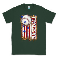 Sports Green baseball american flag Classic Tee - texasbilliewilder