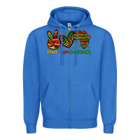 True Royal peace love juneteenth Zipper Hoodie - Zillion Design Studio