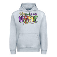 Heather Grey welcome to our home Urban Hoodie - MaliasSmallBusiness