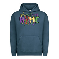 Pigment Midnight Navy welcome to our home Urban Hoodie - MaliasSmallBusiness