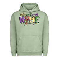 Pigment Oil Green welcome to our home Urban Hoodie - MaliasSmallBusiness