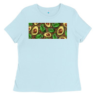 Baby Blue avocados with wood and leopard background 15 oz mug Ladies Tee - BarkalooDesign