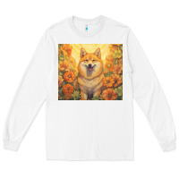 White shiba inu Long Sleeve Tee - Unal Design