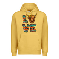 Antique Gold love highland cow Premium Hoodie - Jasminsmagicworld