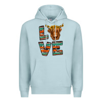 Blue Mist love highland cow Premium Hoodie - Jasminsmagicworld