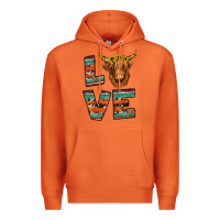 Carrot love highland cow Premium Hoodie - Jasminsmagicworld