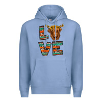 Colony Blue love highland cow Premium Hoodie - Jasminsmagicworld