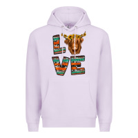 Lilac love highland cow Premium Hoodie - Jasminsmagicworld