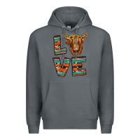 Rock love highland cow Premium Hoodie - Jasminsmagicworld
