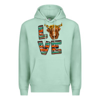 Seafoam love highland cow Premium Hoodie - Jasminsmagicworld