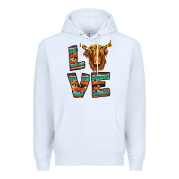 White love highland cow Premium Hoodie - Jasminsmagicworld