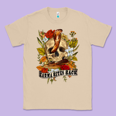 Karma Bites Back Classic Tee Designed By Ranaportraitstore