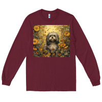 Burgundy shih tzu Long Sleeve Tee - Unal Design