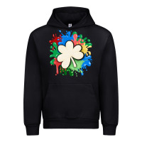Black st patricks day shamrock autism Urban Hoodie - MaliasSmallBusiness