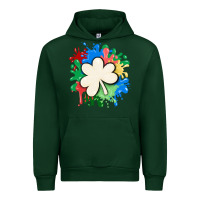 Forest Green st patricks day shamrock autism Urban Hoodie - MaliasSmallBusiness