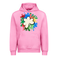 Fuchsia Pink st patricks day shamrock autism Urban Hoodie - MaliasSmallBusiness
