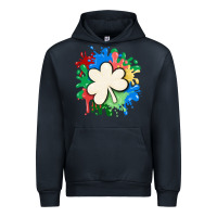 Navy st patricks day shamrock autism Urban Hoodie - MaliasSmallBusiness