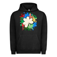 Pigment Black st patricks day shamrock autism Urban Hoodie - MaliasSmallBusiness